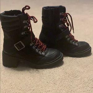 Heeled combat boots